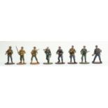 A collection of ORYON S.R.L. WWII minature German & American soldiers: Together with carded Del