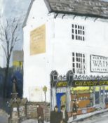 Watercolour by D Swan local interest painting Newcastle under Lyme: Depicting Clement Wain Ltd.,