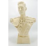 Beswick cream gloss bust of Edward VIII: by Felix Weiss 1937, height 37cm