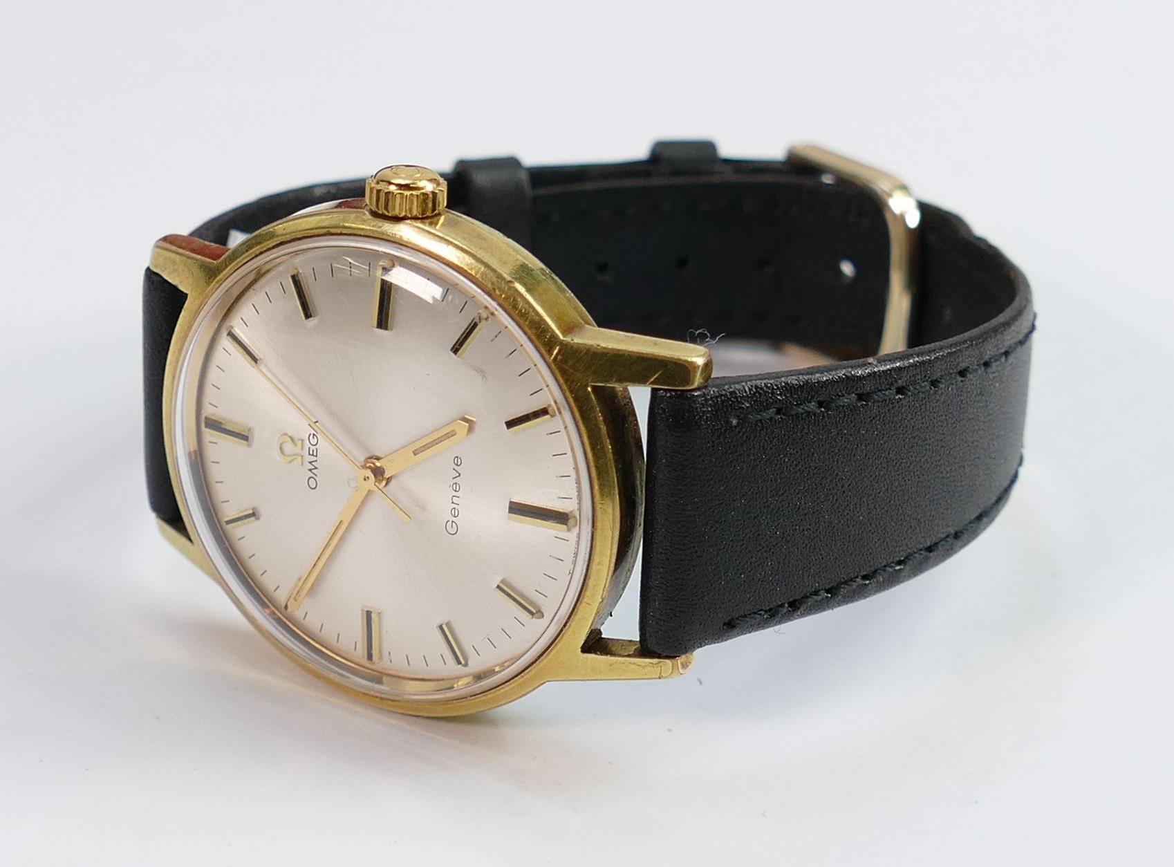 Omega Geneve manual gentlemans wrist watch: Circa late 1960s with leather strap. - Image 4 of 4