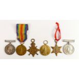 A collection of WWI & WWII medals including: 1914-18 War Medal TT 02433 PTE J Chell AVC, The Victory