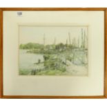 Reginald G Haggar, Watercolour painting ''Birdham Sluice Sussex '': In wooden frame, signed and