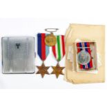 A collection of Second World war WWII medals: Awarded to 14399161 Spr J Platt together with a