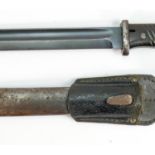 WWII World War 2 German Mauser K98 bayonet and scabbard: With original leather frog, marked to