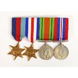 WWII medal group including Defence & War medals, 39-45 Star & The France & Germany Star: