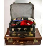 A good collection of Masonic regalia: Including robes, sashes, apron, cuffs and various medals, some