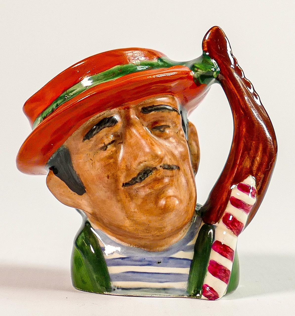Royal Doulton miniature character jug Gondolier: D6595, painted in a different colourway.