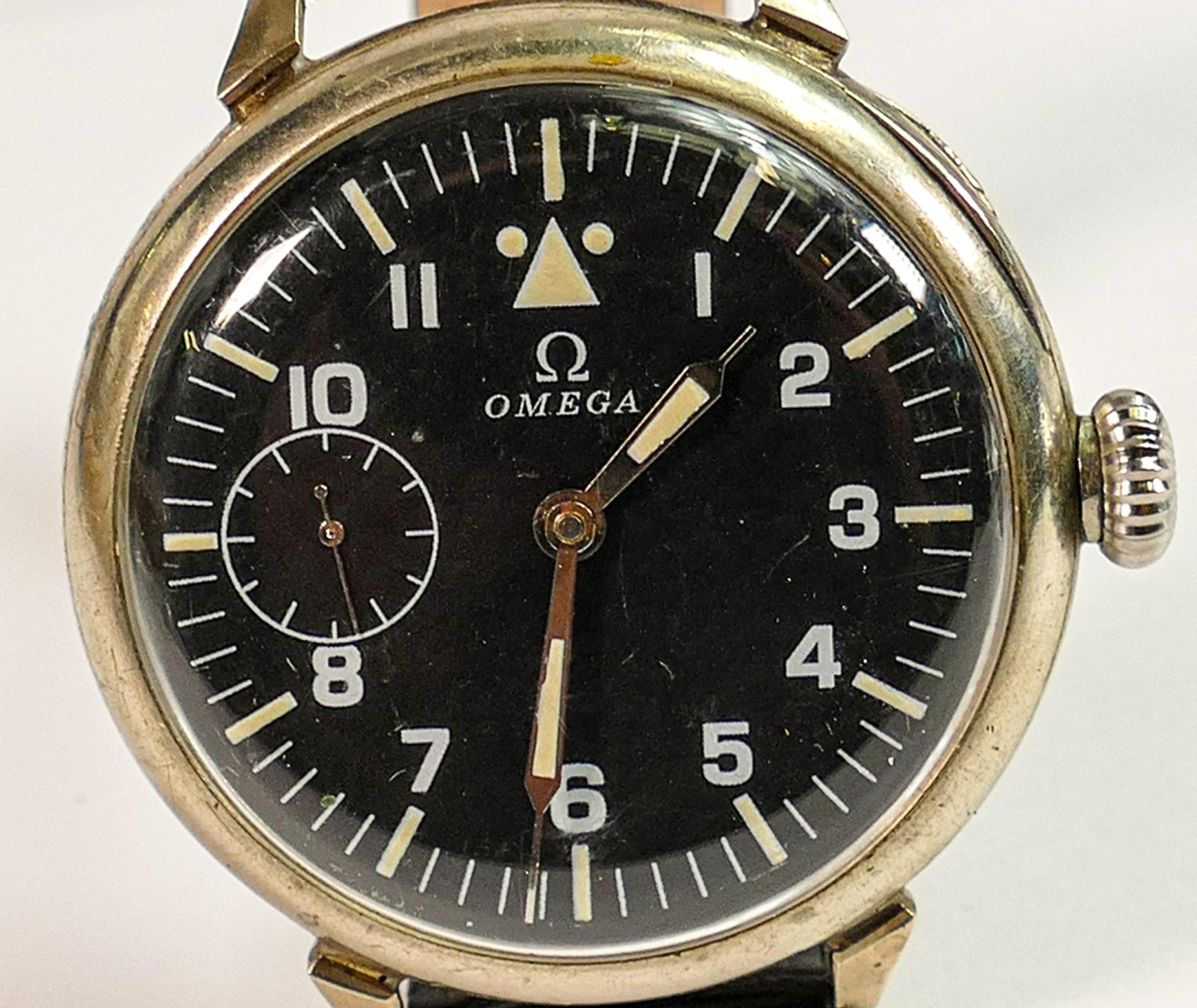 Omega oversize 50mm case watch 5501967 1950s: Vendor states ref. 550 movement. Appears to have