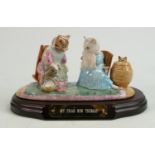 Beswick Beatrix Potter tableau figure: My Dear Son Thomas, limited edition on wooden plinth