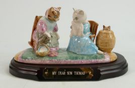 Beswick Beatrix Potter tableau figure: My Dear Son Thomas, limited edition on wooden plinth