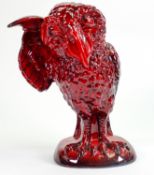 Peggy Davies Ruby Fusion Grotesque bird figure The Listener: Height 27cm