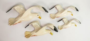 Beswick set of four flying Seagull wall plaques: Models 658-1, 658-2, 658-3 & 658-4 (4)