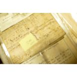 A large collection of various Georgian indentures, registers, invoices and legal documents etc: Some