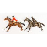 Beswick horse wall plaques landing 1514: In both brown & copper lustre (re glued tail) colourways (