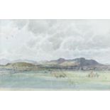 Reginald George Hagger 1905-1988 watercolour of a landscape "Rural Campsite": 36.5 x 55cm