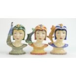 Peggy Davies Queens of the Nile busts: Isis, Xenoba & Cleopatra, all limited edition (3)