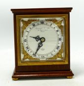 Mahogany cased Elliot miniature Bracket clock timepiece retailed By Garrard of London: Height