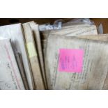 A collection of various Georgian indentures and deeds: On vellum, dating from 1700s, approx. 42.