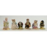 Royal Albert BP6 Beatrix Potter figures: Babbitty Bumble, Ribby & The Patty Pan, Peter ate a Radish,