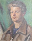 Leonard John Fuller RA 1891-1973 oil on canvas portrait: frame size 64 x 53cm