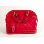 Louis Vuitton patent pink Handbag: Length 30cm