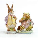 Beswick Beatrix Potter BP2 figures Mr Benjamin Bunny & Mr Jeremy Fisher (2):