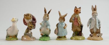 John Beswick BP4 Beatrix Potter figures: Peter Rabbit, Rebeccah Puddle Duck, Mrs Flopsy Bunny, Peter
