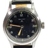 A World War Two period military wristwatch by Record: One of the 'Dirty Dozen' famous WWII period
