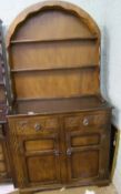 Oak Dutch style 2 drawer/2 door dresser: 94cm in width.