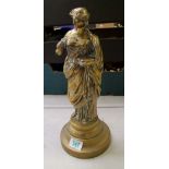 Large brass figure of a classical Greek lady: 38cm in height.