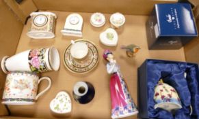 A mixed collection of ceramic items to include Wedgwood clio cup & saucer: Wedgwood harlequin