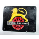 A cast iron vintage British Railways Wall Plaque