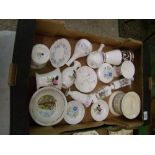 A mixed collection of items to include: Wedgwood vases, Cornucopia vase, bud vases etc