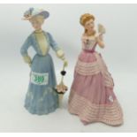 Wedgwood lady figures Afternoon Promenade : together with Enchanted Evening (2)