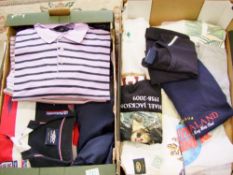 A quantity of mens t shirts : and polo tops to include Stoke city football tops. Marks and spencer