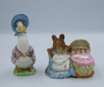 Beswick BP2 Beatrix Potter Figures Jemima Puddleduck & Hunca Munca(2)