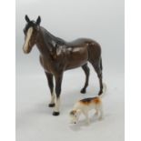 Beswick Racehorse 701 & Foxhound(2):