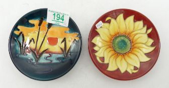 Moorcroft Inca coaster: together with Reeds at Sunset coaster (2)