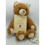 Steiff Collectors Happy Bear with cert: length 36cm