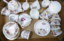 A mixed collection of item to include: Royal Grafton, Duchess & similar floral decorated tea ware