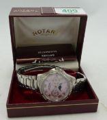 Rotary Ladies Mid Sized Chronograph watch: boxed