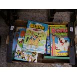 A quantity of children's books and annuals: The Beano, Pink Panther etc, mainly from the 1970s (1