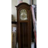 Reproduction Interclock grandfather clock. some glass panel, weights and pendulum missing