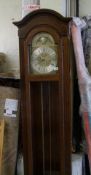Reproduction Interclock grandfather clock. some glass panel, weights and pendulum missing