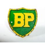 A Cast Iron BP Motor Oils Wall Plaque