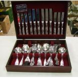 An Arthur Price cased canteen of stainless steel cutlery in the Kings Sovereign pattern, 56