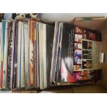 A collection of vinyl albums: including Now 1, Abba, Cat Stevens etc (1 tray).