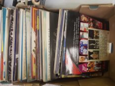 A collection of vinyl albums: including Now 1, Abba, Cat Stevens etc (1 tray).