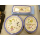 Wedgwood Sarah's garden boxed sandwich tray: veg dish and a condiment tray (3)