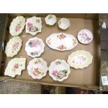 A collection of shelley pin dishes : to include Begonia 13427, etc